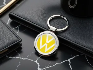 VW Llavero Fob Personalizado Foto Domed